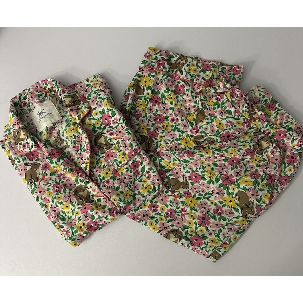 Printfresh Pink and Yellow Floral Bunny Rabbit Pajama Set